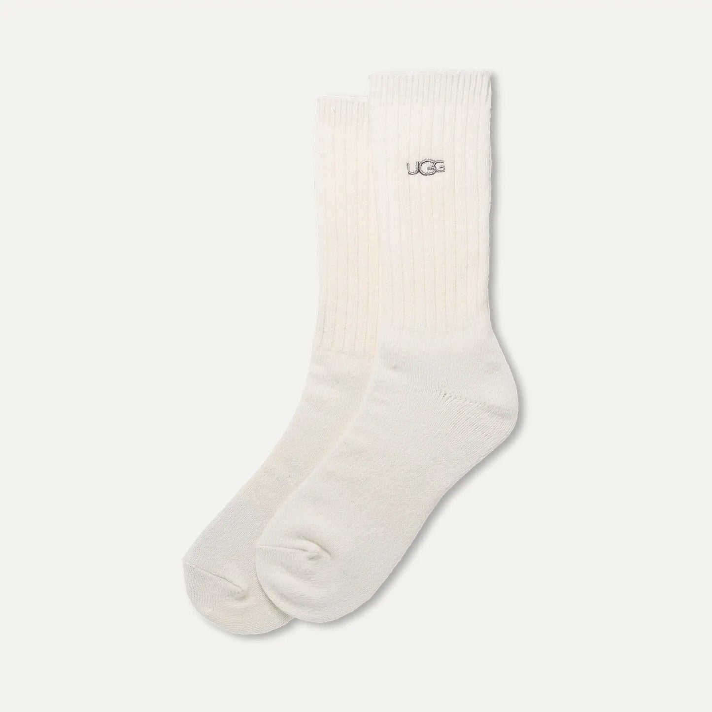 UGG Trey Rib Knit Crew Sock for Men White