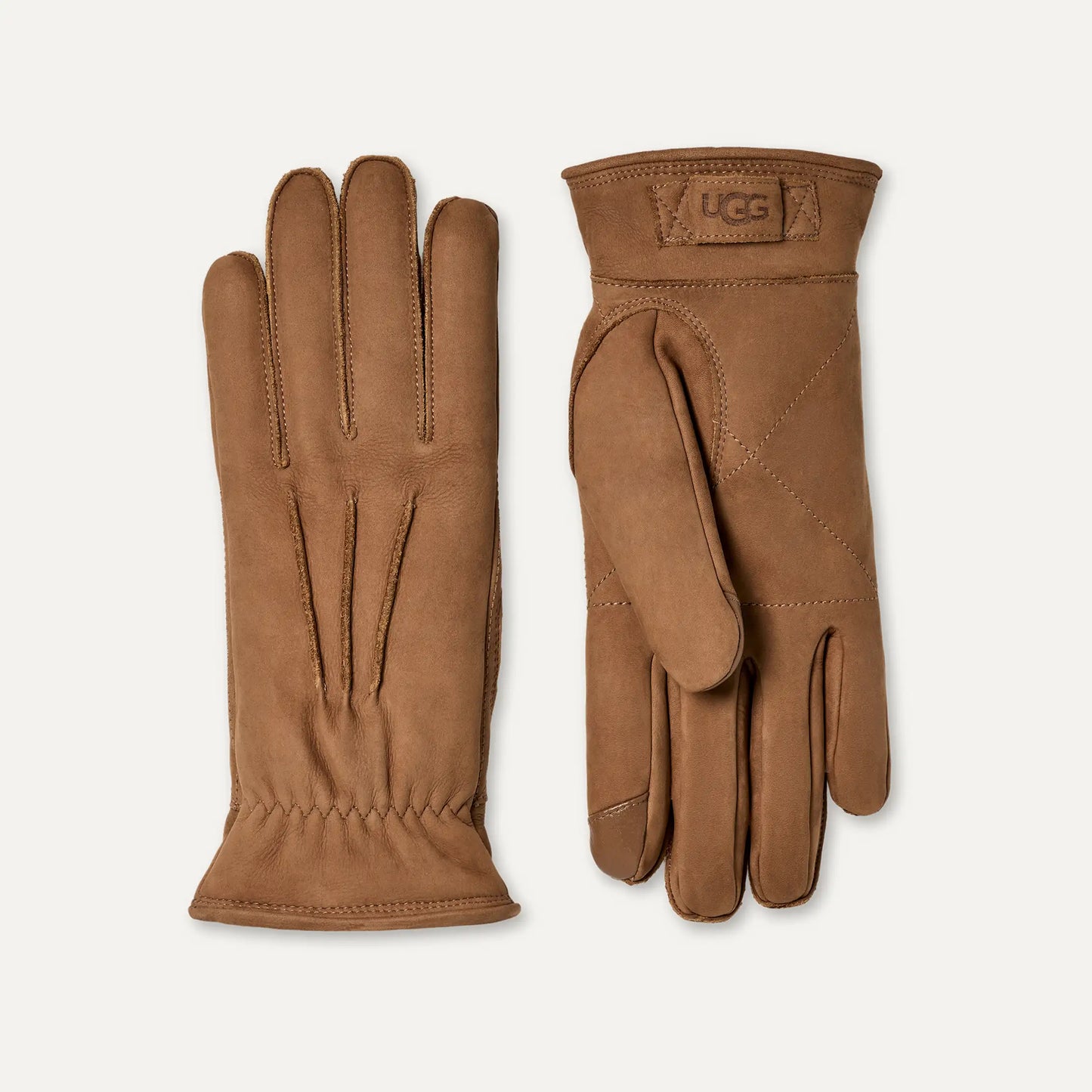 UGG 3 Point Leather Glove for Men Chestnut