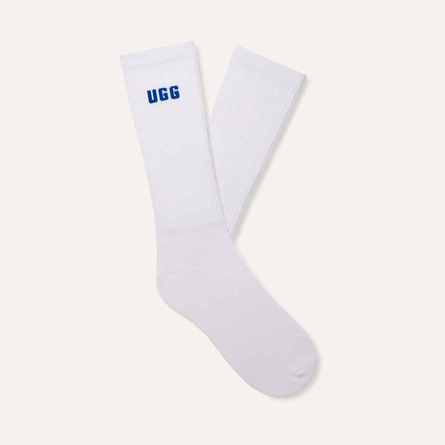 UGG Leander Logo Crew Socks 2 Pack for Men Regal Blue / Grey Heather