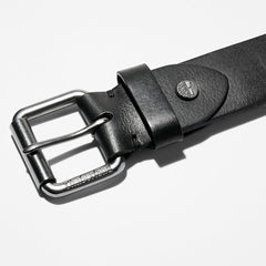 Roller Buckle Leather Belt for Men in Black Timberland Outlet