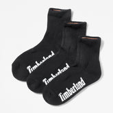 Three Pack Stratham Sport Socks for Men in Black Timberland Discount