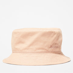Cotton Canvas Bucket Hat for Men in Pink Timberland On Sale
