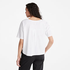 Cropped Logo T-Shirt for Women in White Timberland Sale