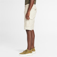Poplin Cargo Shorts for Men in Beige Timberland For Sale