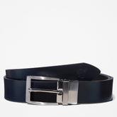 Reversible Leather Belt for Men in Navy Timberland For Sale
