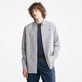 Seersucker Gingham Shirt for Men in Purple Timberland US