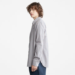 Seersucker Gingham Shirt for Men in Purple Timberland US