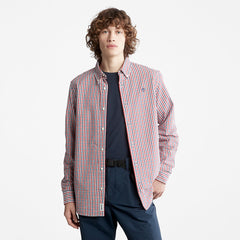 Seersucker Gingham Shirt for Men in Blue Timberland Outlet