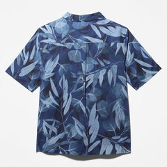 Organic Cotton Resort Shirt for Men in Blue Timberland For Sale