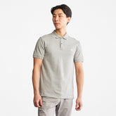 Millers River Print-Collar Polo Shirt for Men in Grey Timberland US
