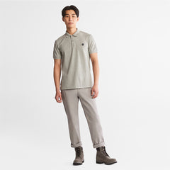 Millers River Print-Collar Polo Shirt for Men in Grey Timberland US