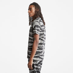 White Tiger Print T-Shirt for Men in Camo Timberland For Sale