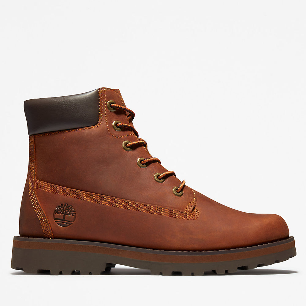 Courma Kid 6 Inch Side-zip Boot for Junior in Brown Timberland For Sale