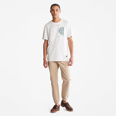 Progressive Utility Graphic T-Shirt for Men in White Timberland For Sale