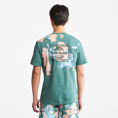 Paint Graphic T-Shirt for Men in Teal Timberland Discount