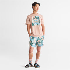 Storytelling Logo T-Shirt for Men in Pink Timberland On Sale