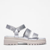 London Vibe Ankle-Strap Sandal for Women in Silver Timberland On Sale