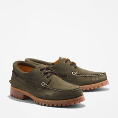 Timberland® 3-Eye Lug Handsewn Boat Shoe for Men in Dark Green Timberland Sale