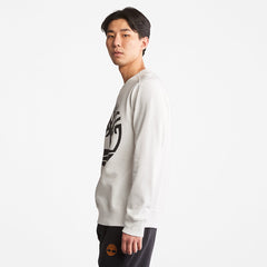Core Tree Logo Sweatshirt for Men in White Timberland Outlet