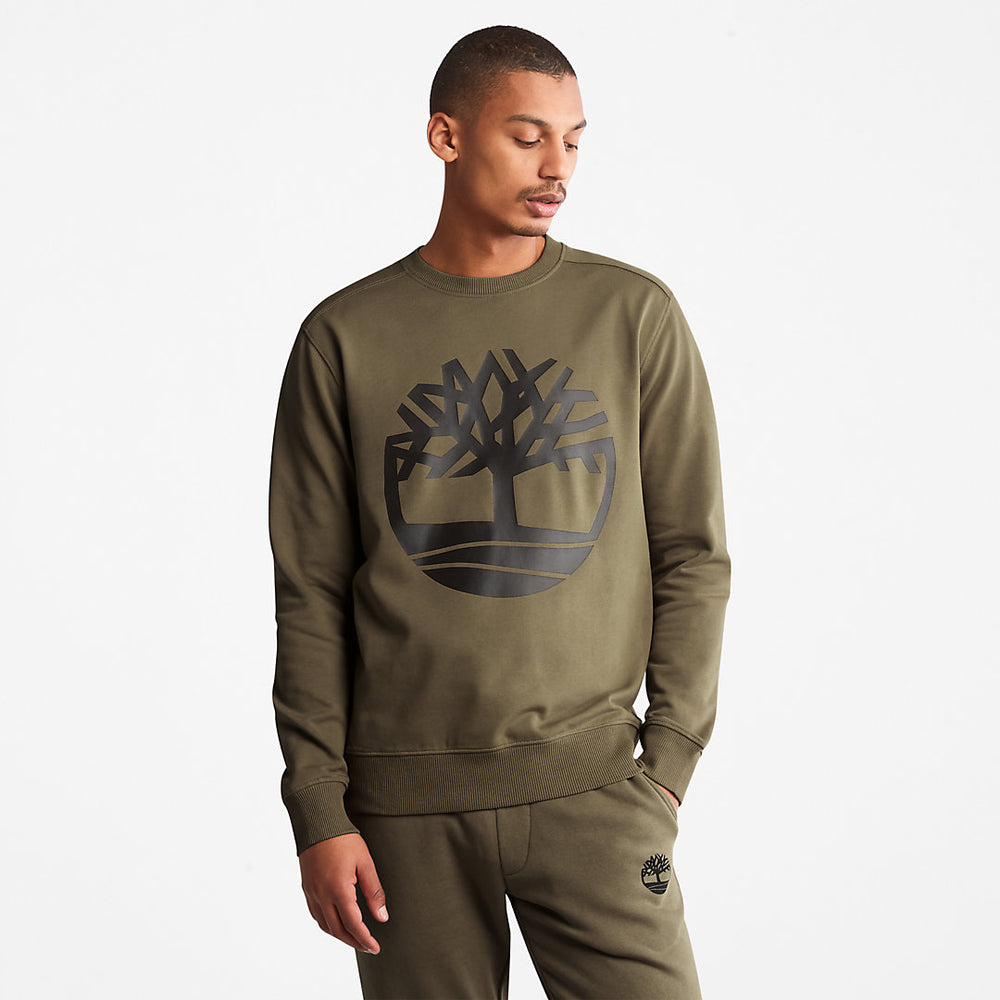 Timberland® Tree-Logo Sweatshirt for Men in Dark Green Timberland US