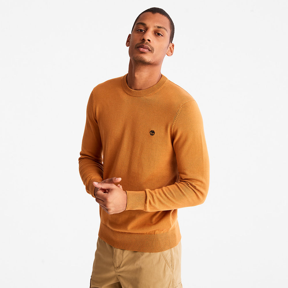 Williams River Organic Cotton Sweater for Men in Yellow Timberland For Sale