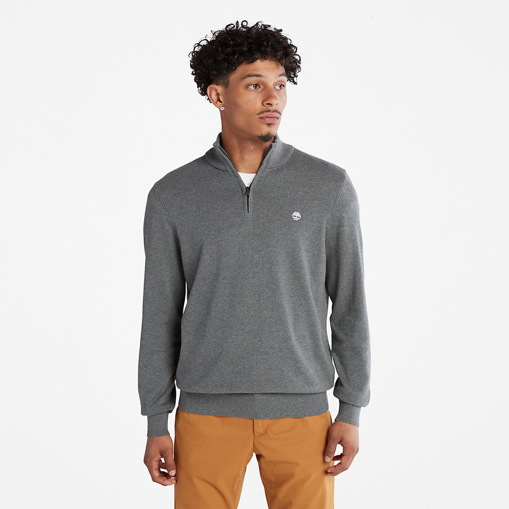 Williams River Zip-neck Sweater for Men in Dark Grey Timberland Online