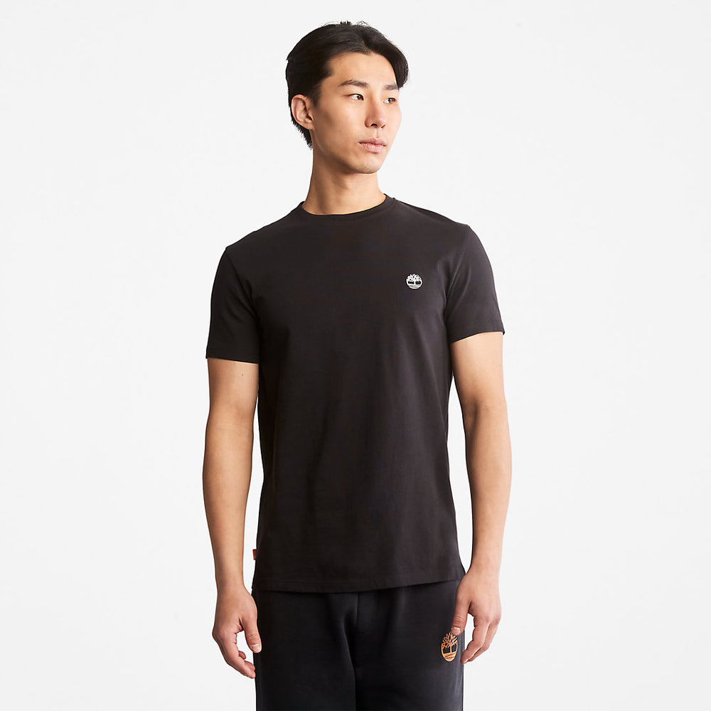Dunstan River Crew Tee for Men in Black Timberland Discount