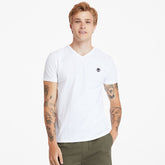 Dunstan River V-Neck T-Shirt for Men in White Timberland Discount