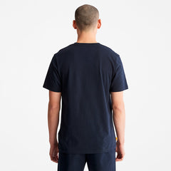 Kennebec River Logo T-Shirt for Men in Navy Timberland Outlet