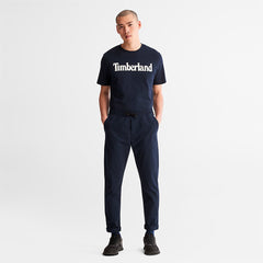 Kennebec River Logo T-Shirt for Men in Navy Timberland Outlet