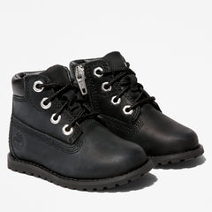 Toddler Pokey Pine 6-Inch Side-Zip Boots in Monochrome Black Timberland For Sale