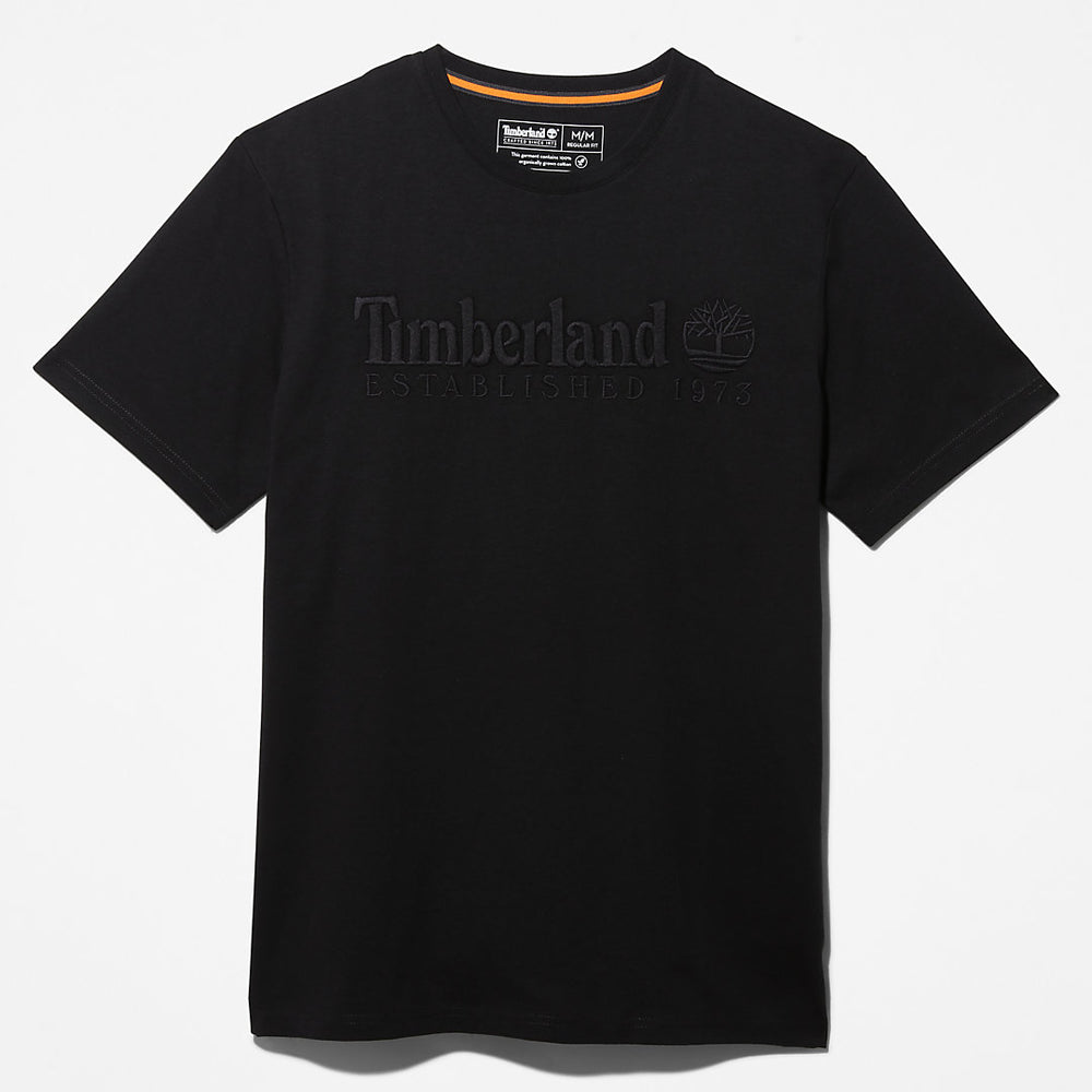 Outdoor Heritage Linear-Logo T-Shirt for Men in Black Timberland US