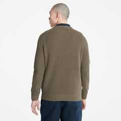 Beards Brook Crew-Neck Sweater for Men in Dark Green Timberland Discount