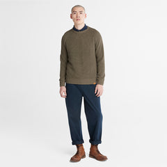 Beards Brook Crew-Neck Sweater for Men in Dark Green Timberland Discount