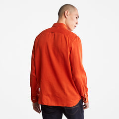 Mill River Slim-Fit Linen Shirt for Men in Orange Timberland US