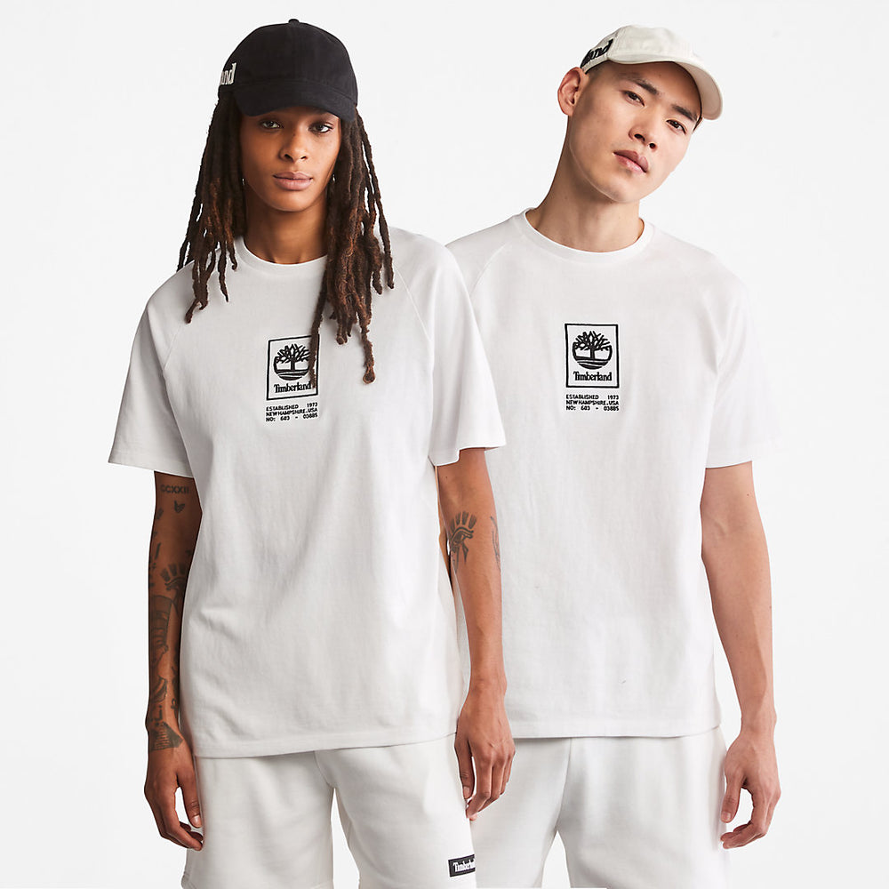 Heavyweight Logo T-Shirt for Men in White Timberland Outlet