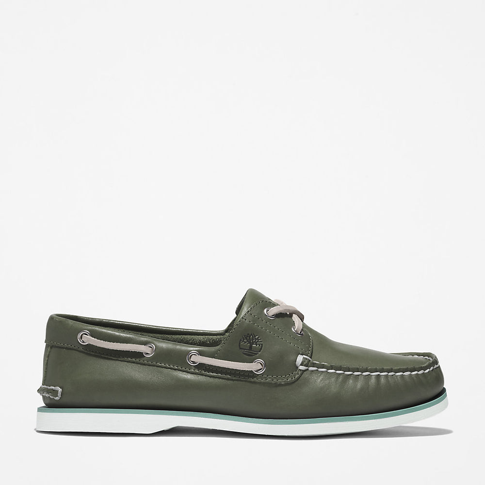 Timberland® 2-Eye Classic Boat Shoe for Men in Dark Green Timberland Sale