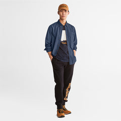 Outdoor Heritage Washed Poplin Shirt for Men in Blue Timberland Sale