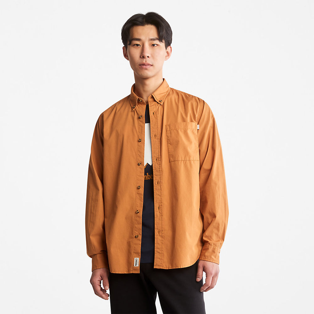 Outdoor Heritage Washed Poplin Shirt for Men in Light Brown Timberland Discount
