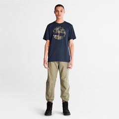 Camo-Logo T-Shirt for Men in Navy Timberland Sale