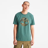 Camo-Logo T-Shirt for Men in Light Green Timberland US