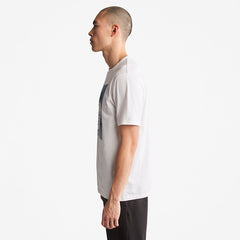 Mountains-to-Rivers Print T-Shirt for Men in White Timberland Sale