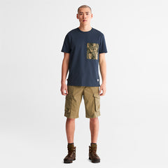 Outdoor Heritage Camo-Pocket T-Shirt for Men in Navy Timberland Outlet