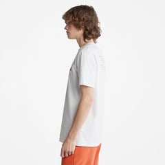Outdoor Heritage Stacked-Logo T-Shirt for Men in White Timberland Discount