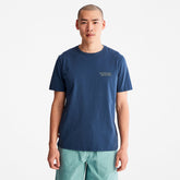 Outdoor Heritage Stacked-Logo T-Shirt for Men in Blue Timberland US
