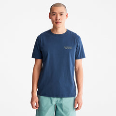Outdoor Heritage Stacked-Logo T-Shirt for Men in Blue Timberland US