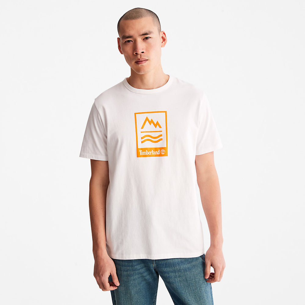 Mountains-to-Rivers T-Shirt for Men in White Timberland On Sale
