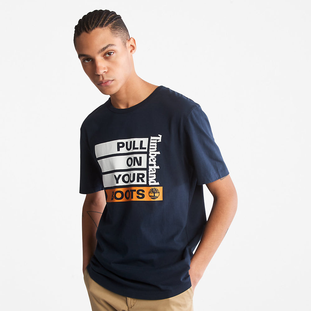 Earth Day EK+ T-Shirt for Men in Navy Timberland On Sale