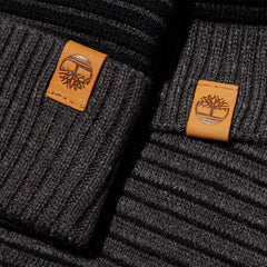 Ottoman-Rib Beanie and Scarf Gift Set for Men in Grey Timberland Online
