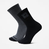 2-Pack Crew Socks for Men in Black Timberland Discount